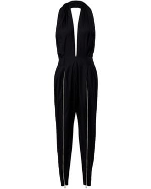 Coperni Halterneck Virgin Wool Jumpsuit - Black
