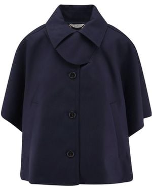 Max Mara Paggio Button-Up Coat - Blue