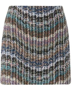 Missoni Zigzag-Knit Sequin-Embellished Skirt - Gray