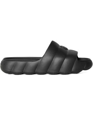 Moncler Logo Slippers - Black