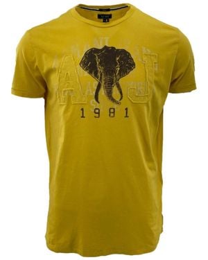 Armani Jeans Item O-Neck Short-Sleeved T-Shirt - Yellow