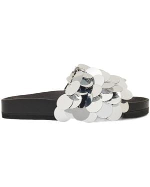 Rabanne Sparkle Decorative Applique Slides - White