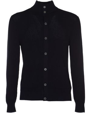 Ballantyne Long-Sleeved Buttoned Cardigan - Blue