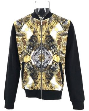 Just Cavalli Printed Long-Sleeved Baseball Jacket - Grey