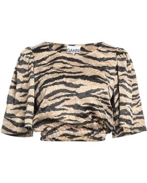 Ganni Crop Top - Metallic