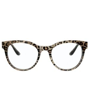 Dolce & Gabbana Logo Plain Glasses - Metallic