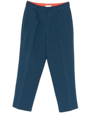 Patrizia Pepe Pleated Tailored Trousers - Blue