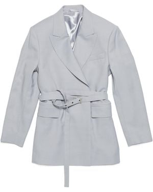Acne Studios Belted Suit Jacket - Gray