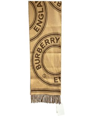 Burberry Letter-Print Scarf - Metallic