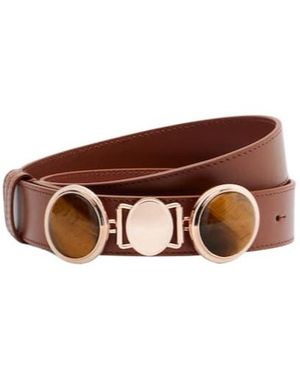 Gabriela Hearst Grange Embellished Leather Belt - Brown