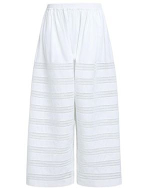 Alaïa Round Poplin Trousers - White