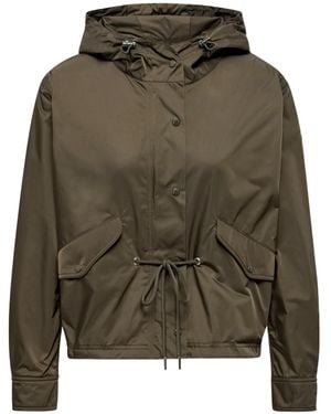 Moncler Noizay Drawstring Hooded Jacket - Green