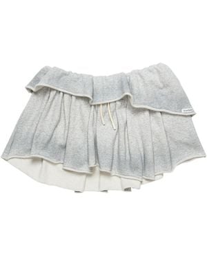 Acne Studios Drawstring Mini Skirt - White