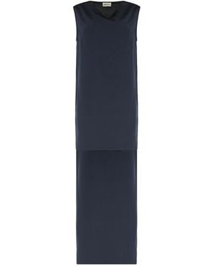 P.A.R.O.S.H. P.A.R.O..H. Sweet Asymmetrical Silk Dress - Blue