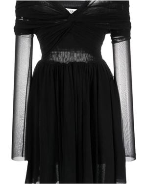 Philosophy Di Lorenzo Serafini Mesh Long-Sleeved Mini Dress - Black