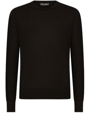Dolce & Gabbana Slim Fit Knitted Sweater - Black
