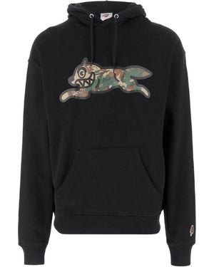 ICECREAM Animal Print Hoodie - Black