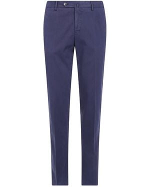 PT01 Casual Pants With Belt Loops - Blue