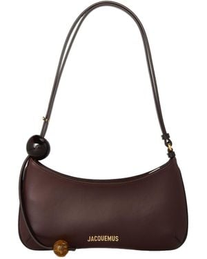 Jacquemus Pearl Decorated Shoulder Bag - Brown