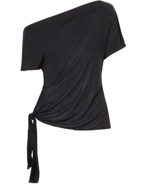 St. Agni Off-Shoulder Top - Black