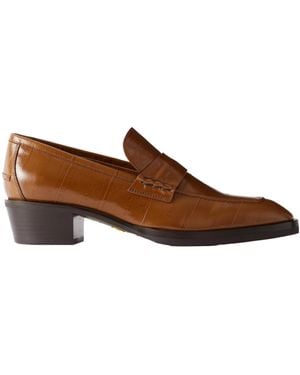 Jimmy Choo Leather Loafers - Brown
