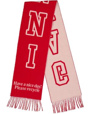 Ganni Football Fan Scarf - Red