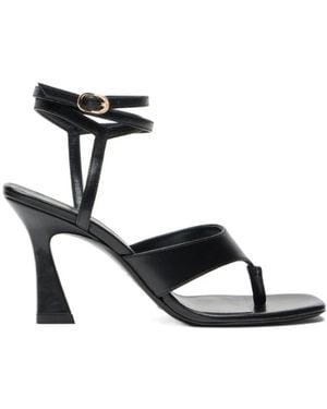 Stuart Weitzman Vinnie Wrap Thong 85 - Black