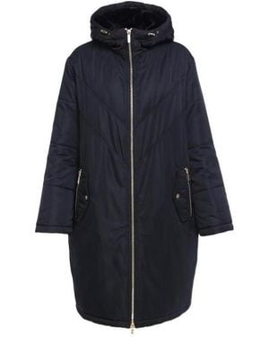Versace Jeans Couture Zipper Hooded Down Jacket - Blue