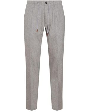 Eleventy Drawstring Tapered Trousers - Grey