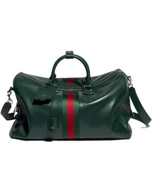 Gucci Web Trademark Medium Duffle Bag - Green