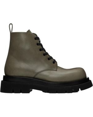 Bottega Veneta Lug Lace-Up Ankle Boots - Green