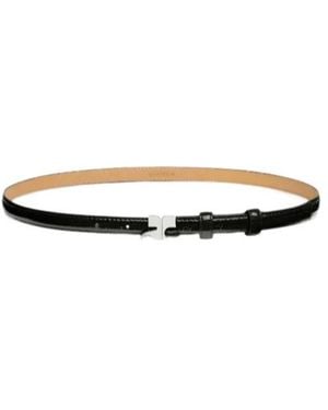 Courreges Courrèges Logo-Buckle Leather Belt - White