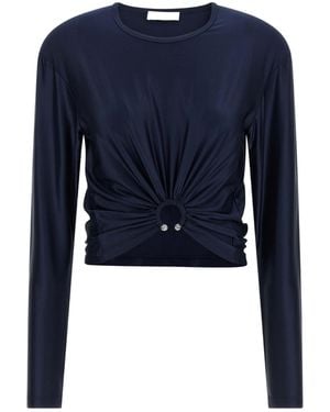 Rabanne Rabanne Piercing Detail Top - Blue