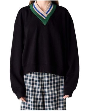 Dries Van Noten V-Neck Sweatshirt - Black