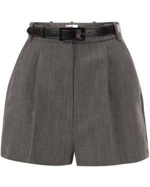 Elisabetta Franchi Pleated Shorts - Grey