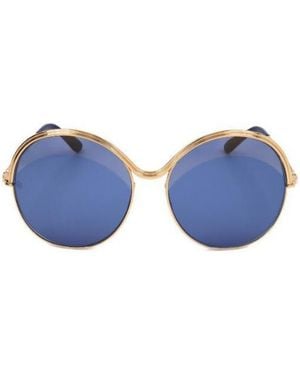 Elie Saab Round Frame Sunglasses - Blue