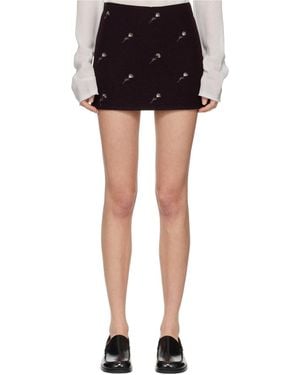 Rier Walker Floral Print Mini Skirt - Black