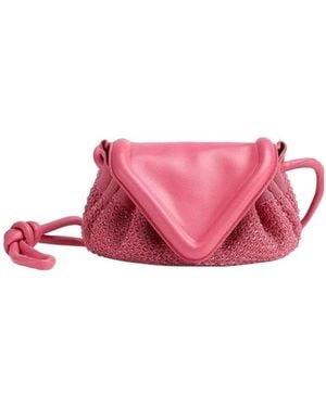 Bottega Veneta Crochet Crossbody Bag - Pink