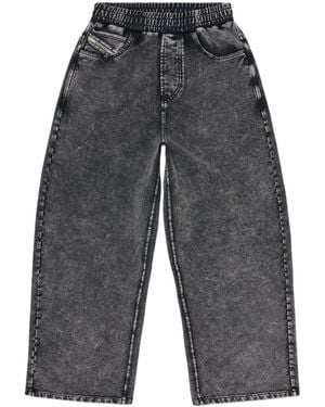 DIESEL Sweatpants With Denim Effect - Gray