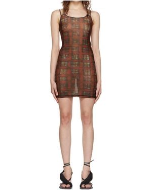 KNWLS Vortex Mini Dress - Brown