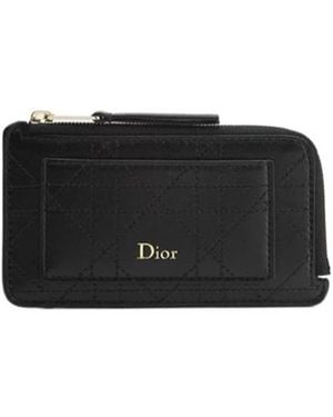 Dior Zipper Card Holder - Black