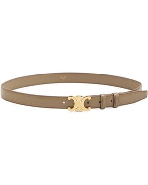 Celine Medium Triomphe Belt - White