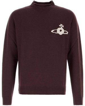 Vivienne Westwood Fisherman Knitted Jumper - Purple
