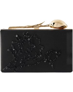 Erdem Bloom Minaudière Clutch Bag - Black