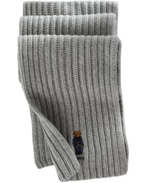 Polo Ralph Lauren Denim Bear Scarf - Grey
