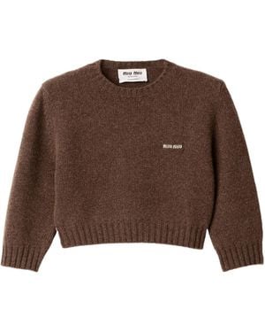 Miu Miu Wool And Cashmere Jumper - Brown