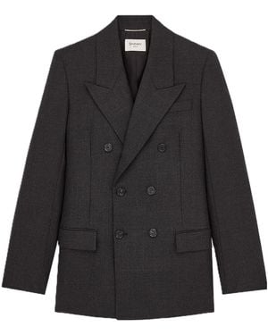 Saint Laurent Double-Breasted Jacket - Black