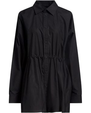 Balenciaga Solid Colour Long-Sleeve Shirt Dress - Black