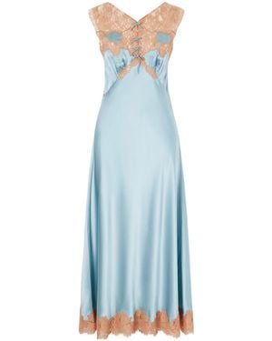 Doen Marcelle Lace-Trimmed Dress - Blue