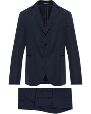 Emporio Armani Single-Breasted Suit - Blue